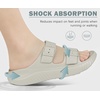 image:imageKuaiLu Womens Recovery Sandals With Comfortable Plantar Fasciitis Arch Support Orthotic Adjustable Thick Cushion Sport Slides Reduces Stress on Feet Joints amp Back PostExerciseBonestiff