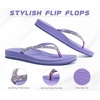 image:imageKuaiLu Womens Rhinestone Flip Flops with Comfort Arch Support Yoga Mat Cushion Sandals Fashion Summer Beach Travel Orthotic Walking Thong Sandles Slip on Plantar Fasciitis Indoor Outdoor ShoesPurple