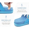 image:imageKuaiLu Gladiator Sandals for Women with Comfortable Arch Support Summer Beach Walking Fisherman Slides Boho Outfits Flats Slip on Cushion Shoes Indoor OutdoorBlue