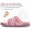 image:imageKuaiLu Gladiator Sandals for Women with Comfortable Arch Support Summer Beach Walking Fisherman Slides Boho Outfits Flats Slip on Cushion Shoes Indoor OutdoorPink