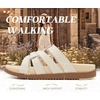image:imageKuaiLu Gladiator Sandals for Women with Comfortable Arch Support Summer Beach Walking Fisherman Slides Boho Outfits Flats Slip on Cushion Shoes Indoor OutdoorCream