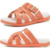 image:imageKuaiLu Gladiator Sandals for Women with Comfortable Arch Support Summer Beach Walking Fisherman Slides Boho Outfits Flats Slip on Cushion Shoes Indoor OutdoorOrange