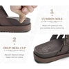image:imageKuaiLu Gladiator Sandals for Women with Comfortable Arch Support Summer Beach Walking Fisherman Slides Boho Outfits Flats Slip on Cushion Shoes Indoor OutdoorBrown