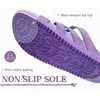 image:imageKuaiLu Gladiator Sandals for Women with Comfortable Arch Support Summer Beach Walking Fisherman Slides Boho Outfits Flats Slip on Cushion Shoes Indoor OutdoorPurple