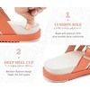 image:imageKuaiLu Gladiator Sandals for Women with Comfortable Arch Support Summer Beach Walking Fisherman Slides Boho Outfits Flats Slip on Cushion Shoes Indoor OutdoorOrange