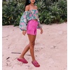 image:imageKuaiLu Gladiator Sandals for Women with Comfortable Arch Support Summer Beach Walking Fisherman Slides Boho Outfits Flats Slip on Cushion Shoes Indoor OutdoorRose