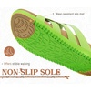 image:imageKuaiLu Gladiator Sandals for Women with Comfortable Arch Support Summer Beach Walking Fisherman Slides Boho Outfits Flats Slip on Cushion Shoes Indoor OutdoorNeon Green