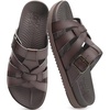 image:imageKuaiLu Gladiator Sandals for Women with Comfortable Arch Support Summer Beach Walking Fisherman Slides Boho Outfits Flats Slip on Cushion Shoes Indoor OutdoorBrown