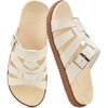 image:imageKuaiLu Gladiator Sandals for Women with Comfortable Arch Support Summer Beach Walking Fisherman Slides Boho Outfits Flats Slip on Cushion Shoes Indoor OutdoorCream