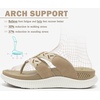 image:imageKuaiLu Womens Orthopedic Flip Flops Comfortable Arch Support Summer Walking Thong Sandals Beach Vacation Boho Outfits Casual NonSlip Shoes Indoor OutdoorBeige