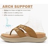 image:imageKuaiLu Womens Orthopedic Flip Flops Comfortable Arch Support Summer Walking Thong Sandals Beach Vacation Boho Outfits Casual NonSlip Shoes Indoor OutdoorKhaki