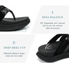 image:imageKuaiLu Womens Orthopedic Flip Flops Comfortable Arch Support Summer Walking Thong Sandals Beach Vacation Boho Outfits Casual NonSlip Shoes Indoor OutdoorBlack