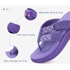 image:imageKuaiLu Womens Orthopedic Flip Flops Comfortable Arch Support Summer Walking Thong Sandals Beach Vacation Boho Outfits Casual NonSlip Shoes Indoor OutdoorPurple