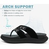 image:imageKuaiLu Womens Orthopedic Flip Flops Comfortable Arch Support Summer Walking Thong Sandals Beach Vacation Boho Outfits Casual NonSlip Shoes Indoor OutdoorBlack
