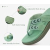 image:imageKuaiLu Womens Orthopedic Flip Flops Comfortable Arch Support Summer Walking Thong Sandals Beach Vacation Boho Outfits Casual NonSlip Shoes Indoor OutdoorSaga Green