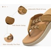 image:imageKuaiLu Womens Orthopedic Flip Flops Comfortable Arch Support Summer Walking Thong Sandals Beach Vacation Boho Outfits Casual NonSlip Shoes Indoor OutdoorKhaki