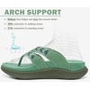 image:imageKuaiLu Womens Orthopedic Flip Flops Comfortable Arch Support Summer Walking Thong Sandals Beach Vacation Boho Outfits Casual NonSlip Shoes Indoor OutdoorSaga Green