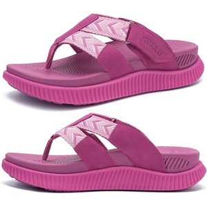 image:imageKuaiLu Womens Orthopedic Flip Flops Comfortable Arch Support Summer Walking Thong Sandals Beach Vacation Boho Outfits Casual NonSlip Shoes Indoor OutdoorRose