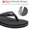 image:imageKuaiLu Womens Fashion Flip Flops Ladies Lightweight Summer Beach Yoga Mat Thong Sandals with Comfortable Arch SupportDeep Black