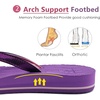 image:imageKuaiLu Womens Fashion Flip Flops Ladies Lightweight Summer Beach Yoga Mat Thong Sandals with Comfortable Arch SupportDeep Purple