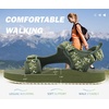 image:imageKuaiLu Womens Walking Sandals Comfortable Memory Foam Arch Support Adjustable Straps Sport Hiking Shoes Summer Beach Outdoor Camping AdventureArmy Green