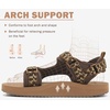 image:imageKuaiLu Womens Walking Sandals Comfortable Memory Foam Arch Support Adjustable Straps Sport Hiking Shoes Summer Beach Outdoor Camping AdventureBrown