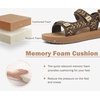 image:imageKuaiLu Womens Walking Sandals Comfortable Memory Foam Arch Support Adjustable Straps Sport Hiking Shoes Summer Beach Outdoor Camping AdventureBrown
