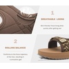 image:imageKuaiLu Womens Walking Sandals Comfortable Memory Foam Arch Support Adjustable Straps Sport Hiking Shoes Summer Beach Outdoor Camping AdventureBrown