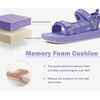 image:imageKuaiLu Womens Walking Sandals Comfortable Memory Foam Arch Support Adjustable Straps Sport Hiking Shoes Summer Beach Outdoor Camping AdventureLavender Purple