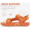 image:imageKuaiLu Womens Walking Sandals Comfortable Memory Foam Arch Support Adjustable Straps Sport Hiking Shoes Summer Beach Outdoor Camping AdventureOrange