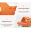 image:imageKuaiLu Womens Walking Sandals Comfortable Memory Foam Arch Support Adjustable Straps Sport Hiking Shoes Summer Beach Outdoor Camping AdventureOrange