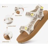 image:imageKuaiLu Womens Walking Sandals Comfortable Memory Foam Arch Support Adjustable Straps Sport Hiking Shoes Summer Beach Outdoor Camping AdventureWhite Khaki