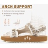 image:imageKuaiLu Womens Walking Sandals Comfortable Memory Foam Arch Support Adjustable Straps Sport Hiking Shoes Summer Beach Outdoor Camping AdventureWhite Khaki