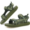 image:imageKuaiLu Womens Walking Sandals Comfortable Memory Foam Arch Support Adjustable Straps Sport Hiking Shoes Summer Beach Outdoor Camping AdventureArmy Green