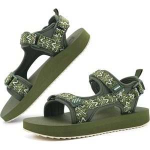 image:imageKuaiLu Womens Walking Sandals Comfortable Memory Foam Arch Support Adjustable Straps Sport Hiking Shoes Summer Beach Outdoor Camping AdventureArmy Green