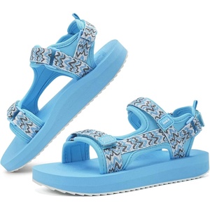 image:imageKuaiLu Womens Walking Sandals Comfortable Memory Foam Arch Support Adjustable Straps Sport Hiking Shoes Summer Beach Outdoor Camping AdventureSky Blue