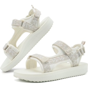 image:imageKuaiLu Womens Walking Sandals Comfortable Memory Foam Arch Support Adjustable Straps Sport Hiking Shoes Summer Beach Outdoor Camping AdventureWhite