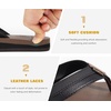 image:imageKuaiLu Mens Flip Flops Arch Support Summer Beach Pool Water Thong Sandals Waterproof Rubber Walking ShoesBlack Brown