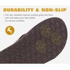 image:imageKuaiLu Mens Flip Flops Arch Support Summer Beach Pool Water Thong Sandals Waterproof Rubber Walking ShoesCoffee