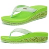 image:imageKuaiLu Womens Platform Flip Flops Comfortable Arch Support Yoga Mat Chic Summer Dressy Sandals Beach Trendy Boho Outfits Wedge Sandles Outdoor Travel Walking Cushion Orthopedic FootwearLemon Green