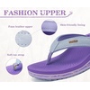 image:imageKuaiLu Womens Platform Flip Flops Comfortable Arch Support Yoga Mat Chic Summer Dressy Sandals Beach Trendy Boho Outfits Wedge Sandles Outdoor Travel Walking Cushion Orthopedic FootwearPurple