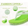 image:imageKuaiLu Womens Platform Flip Flops Comfortable Arch Support Yoga Mat Chic Summer Dressy Sandals Beach Trendy Boho Outfits Wedge Sandles Outdoor Travel Walking Cushion Orthopedic FootwearLemon Green