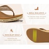 image:imageKuaiLu Womens Platform Flip Flops Comfortable Arch Support Yoga Mat Chic Summer Dressy Sandals Beach Trendy Boho Outfits Wedge Sandles Outdoor Travel Walking Cushion Orthopedic FootwearKhaki