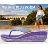 image:imageKuaiLu Womens Platform Flip Flops Comfortable Arch Support Yoga Mat Chic Summer Dressy Sandals Beach Trendy Boho Outfits Wedge Sandles Outdoor Travel Walking Cushion Orthopedic FootwearPurple
