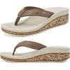 image:imageKuaiLu Womens Platform Flip Flops Comfortable Arch Support Yoga Mat Chic Summer Dressy Sandals Beach Trendy Boho Outfits Wedge Sandles Outdoor Travel Walking Cushion Orthopedic FootwearKhaki Beige