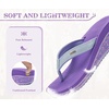 image:imageKuaiLu Womens Platform Flip Flops Comfortable Arch Support Yoga Mat Chic Summer Dressy Sandals Beach Trendy Boho Outfits Wedge Sandles Outdoor Travel Walking Cushion Orthopedic FootwearPurple