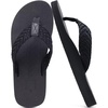 image:imageKuaiLu Mens Flip Flops Arch Support Summer Beach Pool Water Thong Sandals Waterproof Rubber Walking ShoesLight Black