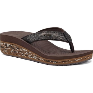 image:imageKuaiLu Womens Platform Flip Flops Comfortable Arch Support Yoga Mat Chic Summer Dressy Sandals Beach Trendy Boho Outfits Wedge Sandles Outdoor Travel Walking Cushion Orthopedic FootwearBrown