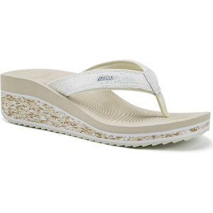 image:imageKuaiLu Womens Platform Flip Flops Comfortable Arch Support Yoga Mat Chic Summer Dressy Sandals Beach Trendy Boho Outfits Wedge Sandles Outdoor Travel Walking Cushion Orthopedic FootwearBeige White