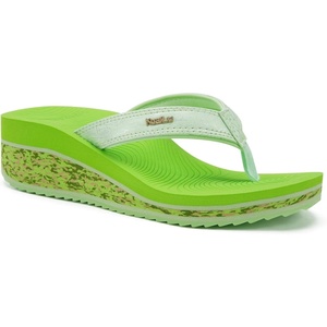 image:imageKuaiLu Womens Platform Flip Flops Comfortable Arch Support Yoga Mat Chic Summer Dressy Sandals Beach Trendy Boho Outfits Wedge Sandles Outdoor Travel Walking Cushion Orthopedic FootwearLemon Green